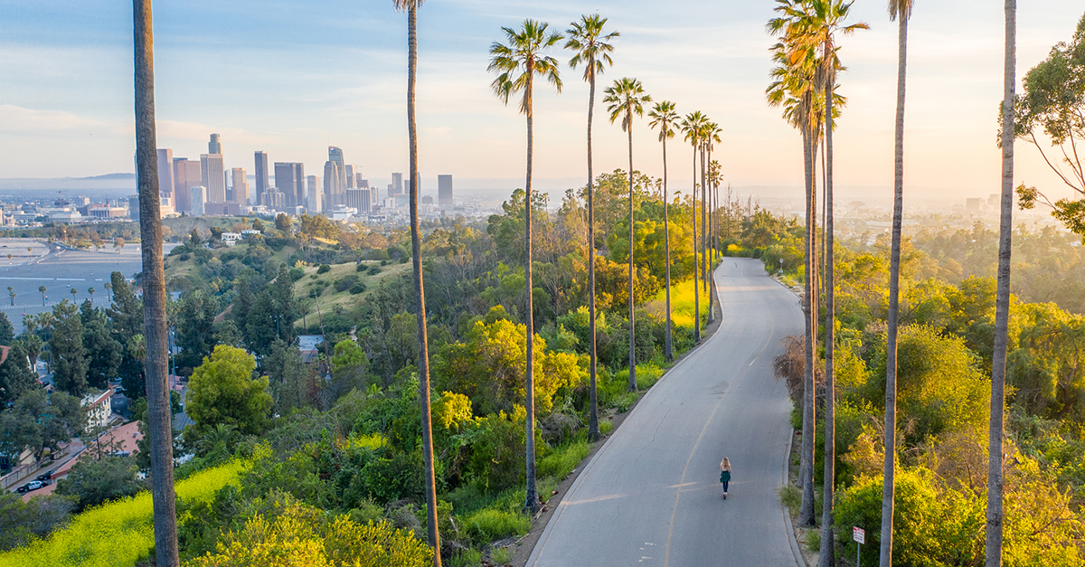 A walking trail in LA