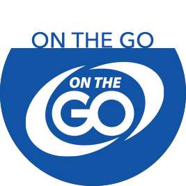 Round button with On the Go logo that links to ProgressiveOnTheGo.com
